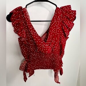 SHEIN ruffle crop top